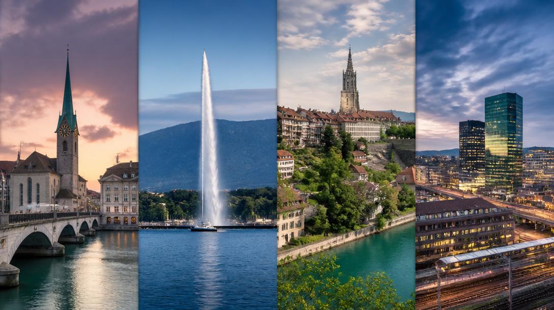 Vier Städte vier Identitäten der Schweiz