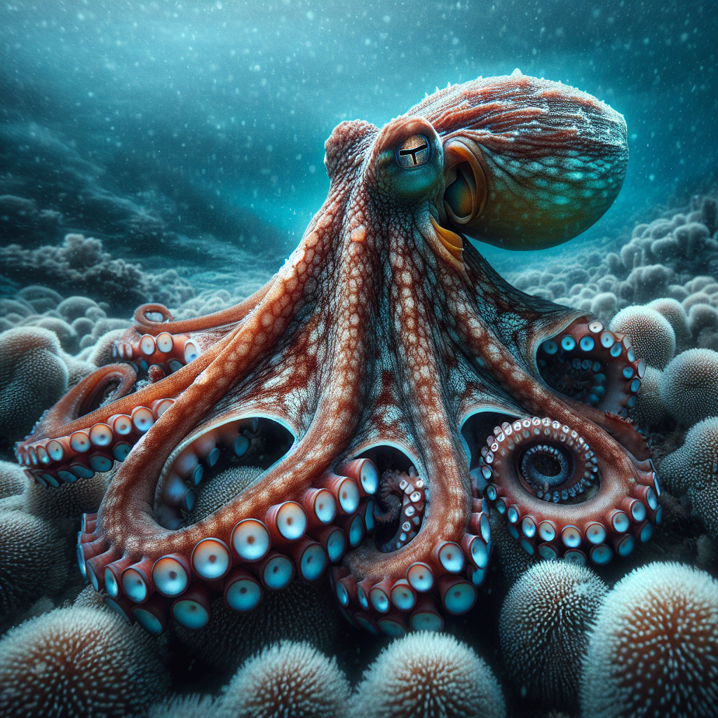 Die unterwasser Wunderwelt des Oktopus