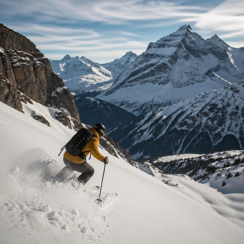 Bergabenteuer: Skifahrer oder Snowboarder?