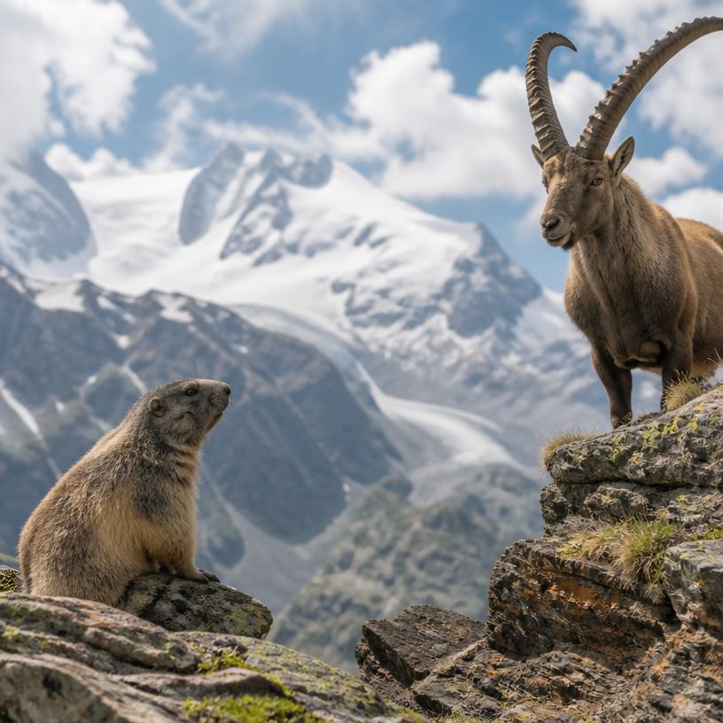 Murmeltier oder Steinbock – Wer ist der wahre König der Berge?