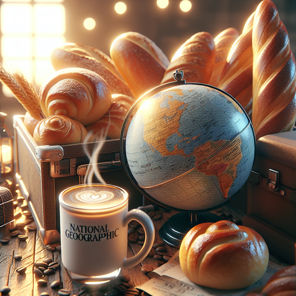 Frühstücks-Weltreise mit Brötchen und Kaffee